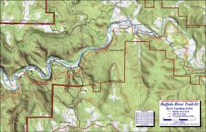 BRT - Kyles-Erbie topographic trail map at 1:24,000 scale.